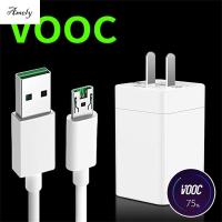 AMELY ชาร์จโทรศัพท์มือถือ20W Type-C สำหรับ OPPO VOOC USB อะแดปเตอร์ชาร์จไฟ VOOC ที่ชาร์จด่วนชาร์จเร็วหัวชาร์จสายชาร์จ