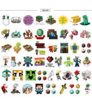 50PCS Minecrafts สติกเกอร์การ์ตูนสำหรับเด็กเกม Graffiti PVC Graffiti ถ้วยน้ำกระเป๋าเดินทางรถสติกเกอร์หมวกนิรภัย