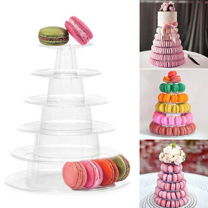 ruyifang-6-10ชั้น-macaron-display-stand-cupcake-tower-rack-เค้กยืนเครื่องมือเค้ก