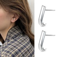 Todorova Simple Geometric J Shape Small Earrings Korean Fashion Ear Studs For Women Minimalist Jewelry