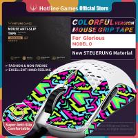 1 Pack Hotline Games Colorful Mouse Grip Tape for Glorious Model O Model O Wireless Gaming Mouse Anti-slip Tape Easy to Apply Basic Mice