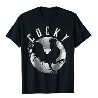 Cocky Funny Chicken Design For Farmers T-Shirt Men Fitted Custom Tops &amp; Tees Cotton Tshirts Casual