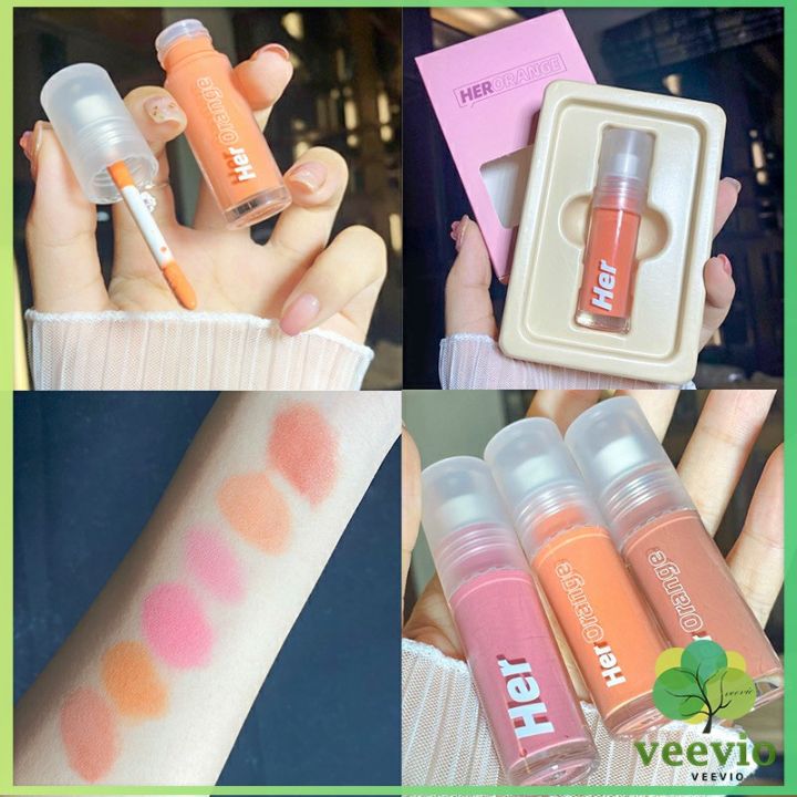 veevio-ขายร้อน-บลัชออนเนื้อแมท-บลัชออนติดทนนาน-3g-สีธรรมชาติ-เนื้อดี-สีสวย-กันน้ำ-มีเอฟเฟกต์ความชุ่มชื้น-บลัชออนสีสูง-ติดทนนาน