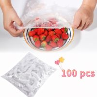 【CW】 100pcs Disposable Food Storage Covers for Bowls Elastic Plate Plastic Lid