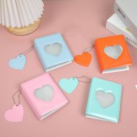 3-inch Solid Color Photo Album Love Hollow Photocard Holder With Heart Pendant Kpop Idol Cards Collect Book Polaroid Album