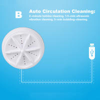 2 in 1 Portable Mini Washing Machine Adjustable Ultrasonic Washer with USB Cable Convenient for Travel Business Trip Dropshiping