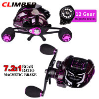 CLIMBER รอกตกปลาขนาดเล็ก7.2:1,รอกตกปลาความเร็วสูงลากได้สูงสุด10กก. รอกตกปลาทะเลอุปกรณ์เสริมสำหรับตกปลา