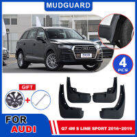 Mudguards สำหรับ Audi Q7 4M S Line Sport 2016 ~ 2019 2017 2018 Mudflaps Fender Flap Tylines Splash Guards ฝาครอบล้อรถอุปกรณ์เสริม