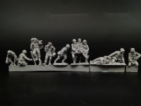 172 Ratio Die-cast Resin World War II German National Medical Soldiers And Wounded Unpainted