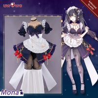 UWOWO-Genshin Impact Maid Traje Para Menina,คอสเพลย์ Jogo,Exclusivo Fanart,เมดรุ่น Traje Para Criana,Roupas