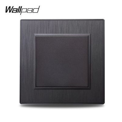Wallpad S6 Black Silver Gold 1 Gang 1 Way Wall Light Switch Electric Power Rocker Switch Brushed PC