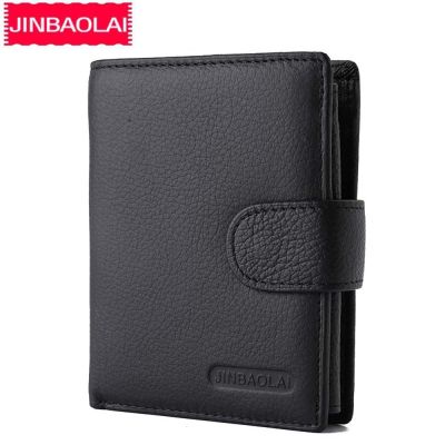 （Layor wallet） กระเป๋าสตางค์ใบสั้น2019Men Letsleather Hasp CoinPurses Card HolderBrand TopWallets For Male