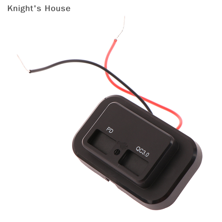 knights-house-พอร์ต-usb-คู่-pd-type-c-อะแดปเตอร์ช่องเสียบที่ชาร์จบัสแผงไฟ-usb-พร้อม-swith-สำหรับมอเตอร์ไซค์ทางทะเล