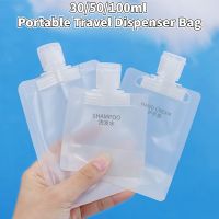 Tas Dispenser perjalanan 30/50/100ml tas sabun sampo tas kemasan perjalanan portabel dapat digunakan kembali tahan bocor untuk wadah penyimpanan kosmetik