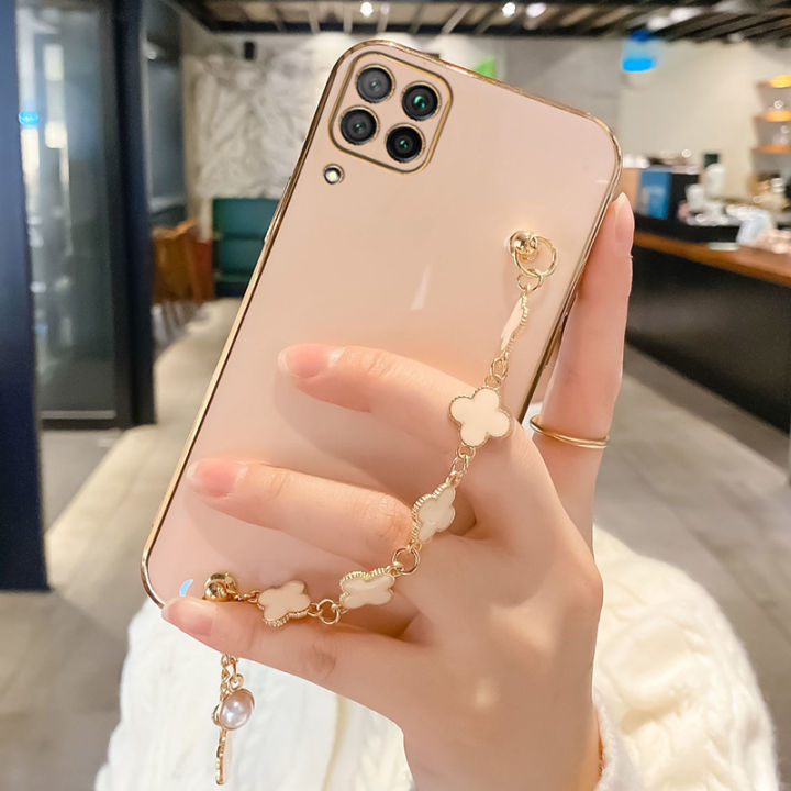 jiefie-เคสโทรศัพท์-huawei-nova-5t-7i-3i-6-se-7-se-8-se-9-se-แฟชั่น-chrome-plated-tpu-soft-cover-สร้อยข้อมือเคสโทรศัพท์