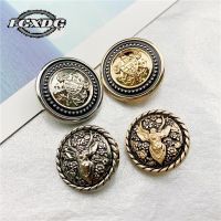 10pcs 15/20/25mm Wholesale Vintage Sewing Buttons Fashion Round Metal Buttons for Coat Jacket 20mm Buttons for Clothing Vintage