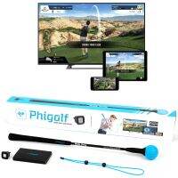 Phigolf WGT Edition Mobile and Home Smart Golf Simulator with Swing Stick, Golf Swing Trainer Aid Equipped with Motion Sensor &amp; 3D Swing Analysis, Compatible with Phones, Tablet PCs &amp; TVs