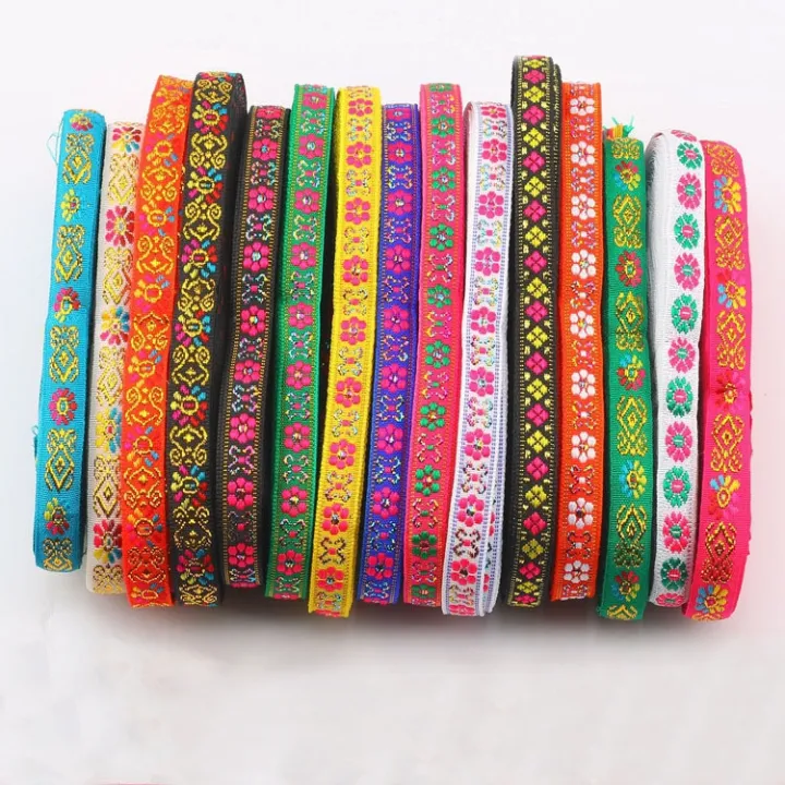 [HOT!] 166 Woven bing Tape Ethnic Trim Embroidered Lace bing