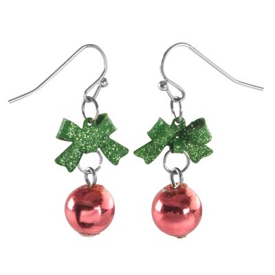 Christmas earrings Women romantic tie Ear stone Fashion shiny rhinestone jewelry gift for Christmas