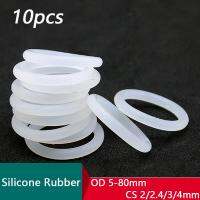 ☑ 10pcs Thickness(CS) 2/2.4/3/4mm White Rubber Seal Ring OD 5-80mm Heat-Resistant Food Grade Silicone O-Ring