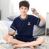 ☒❀ Teens Pajamas Short Sleeve 100 Cotton Pyjamas Big Kids Clothes Sets Children Boys Sleepwear Pajamas For Girls 10 12 14 16 Years