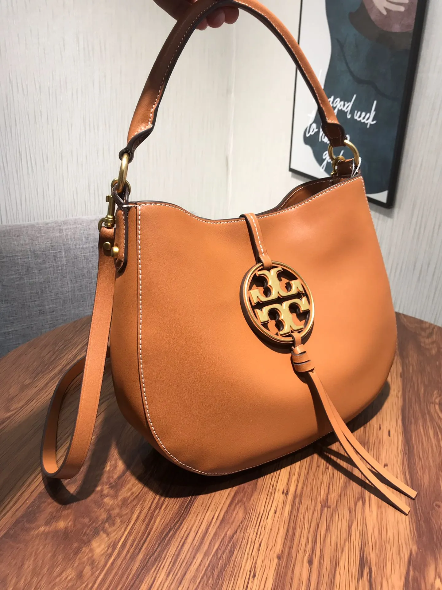 Tory Burch In Color handbags new TB miller saddle bag shoulder messenger bag  BROWN *24*9cm | Lazada Singapore