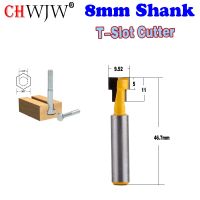 1pc 8mm Shank บิตเราเตอร์ตัด T-Slot คุณภาพสูงสําหรับ 1/4－Hex Bolt