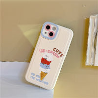 เคส สำหรับ ไอโฟน เคสซิลิโคน สินค้าพร้อมส่งจากไทย สำหรับ Iphone 14 13 12 11 Pro max Ice cream cute TPU-R1822