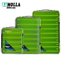 New Double Sided Lure Baits Box Fishing Compartments Plastic Accessories Storage Tackle Container Case Adjustable Organizer Accessories