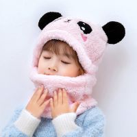 【Miki Xinyuan】ฤดูใบไม้ร่วงหมวกเด็กน่ารักผ้าพันคอ WarmPanda BoysCap BeanieFull Cover Earflap Hood Caps