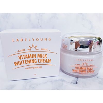 LABELYOUNG Vitamin Milk Whitening Cream​ 55g. ครีมน้ำนมเข้มข้น​