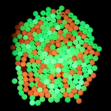 100pcs/Lot Luminous Beads 6mm 8mm Fishing Space Beans Float Balls Night  Glowing Sea Fishing Accessories