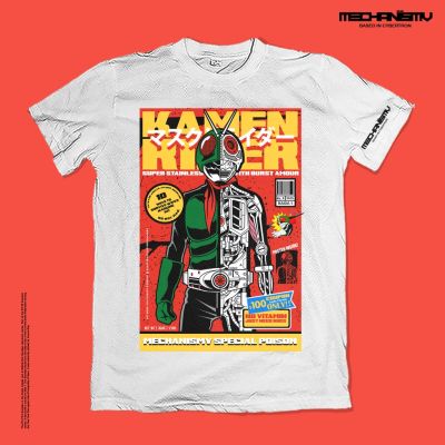 HOT เสื้อยืดผ้าฝ้ายพิมพ์ลายแฟชั่น [ Graphic TEE ] KAMEN RIDER Sakurajima Inspired Design (XS ถึง 5XL)