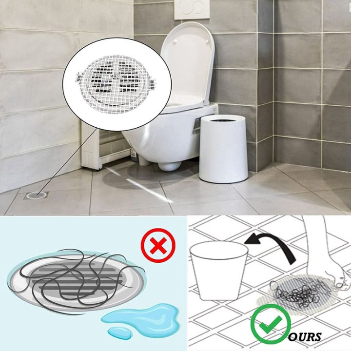 50-pcs-disposable-shower-drain-hair-catcher-mesh-stickers-anti-clogging-floor-sink-strainer-shower-drain-dog-hair