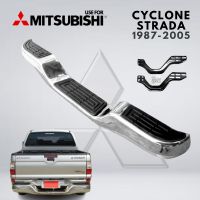 กันชนท้าย MITSUBISHI CYCLONE STRADA 1987-2005  มิตซูบิชิ ไซโคลน สตราด้า ทุกรุ่น  กันชนหลัง เหล็ก ชุปโครเมี่ยม BACK BUMPER MITSUBISHO CYCLONE STRADA ALL MODELS CHROME STEEL