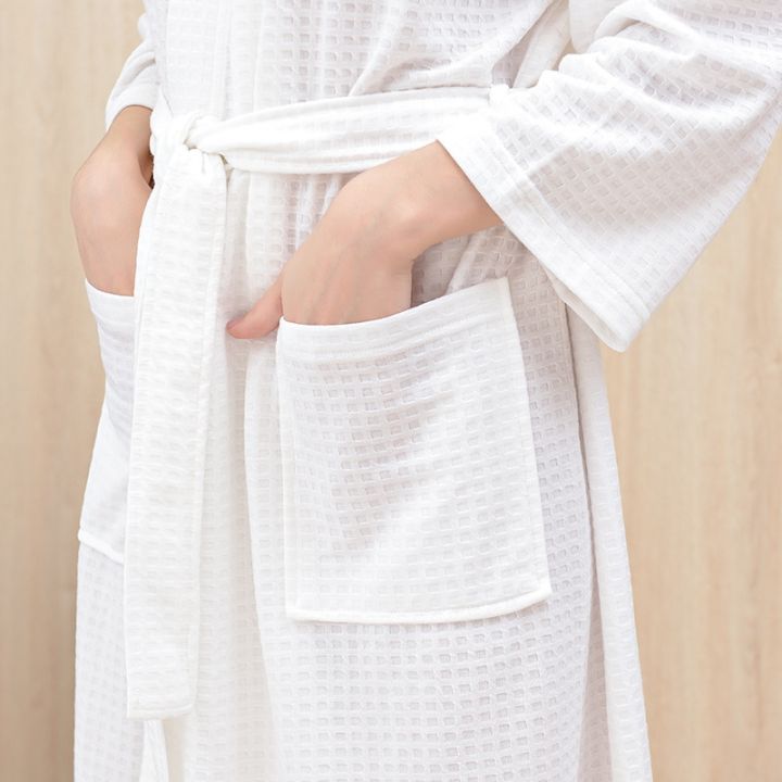 xiaoli-clothing-3xl-ขนาดบวกคู่เสื้อคลุมอาบน้ำวาฟเฟิลฤดูใบไม้ร่วงฤดูหนาวชุดนอนหลวม-homewear-เสื้อคลุมอาบน้ำผู้หญิงเสื้อคลุมอาบน้ำเจ้าสาวชุดนอน