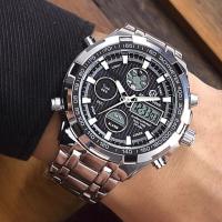 Famous Luxury Top Brand Men Military Sport Watch Men LED Analog Digital Watch Army Stainless Quartz Clock Relogio Masculino Gift