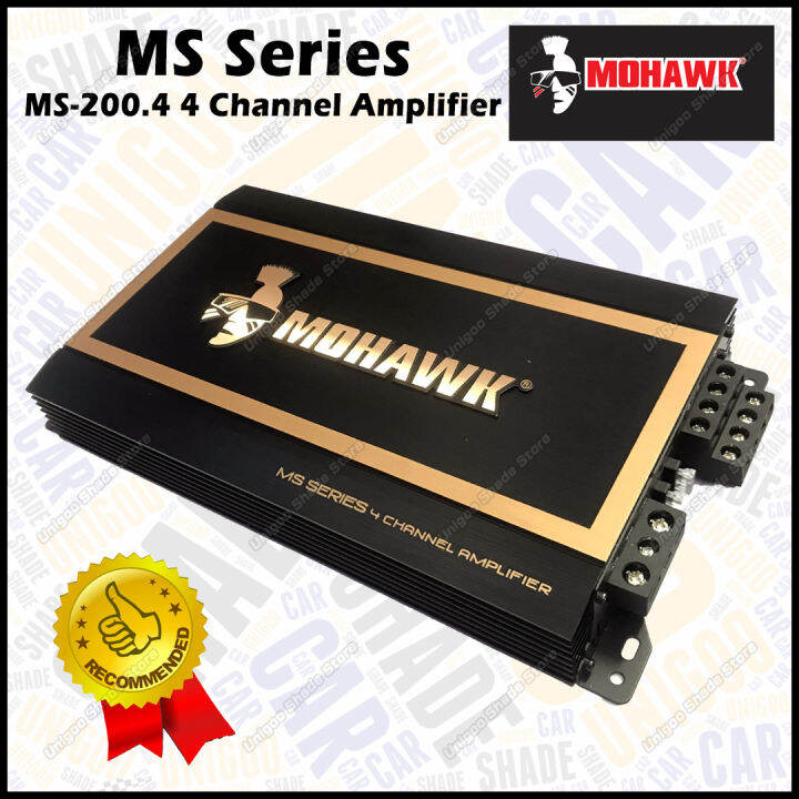 100 MOHAWK MS Series 4 Channel Amplifier MS200.4 Power Amplifier Car
