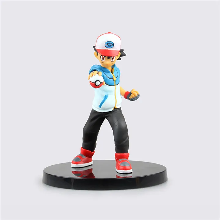 10cm Anime Pokemon Ash Ketchum Gary Oak Red & Green 612 Pvc Action Figures  Game Statue Collectible Model Kids Toys Doll Gifts - Action Figures -  AliExpress