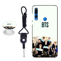 เคสโทรศัพท์ BTS สำหรับ HTC Desire 19S/D19 PLUS เคสซิลิโคนแบบนิ่มที่มีแหวนลายเดียวกันและเชือก