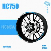 High quality Motorcycle front Rear Edge Outer Rim Sticker Wheel Decals Reflective waterproof 17inch stickers For Honda NC750