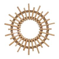 Rattan Round Makeup Mirror Innovative Art Decor Dressing Bathroom Wall Hanging