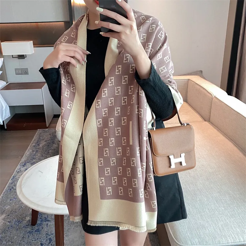 2021 Autumn and Winter New LV 100%FENDI Scarf Shawl For Women Luxury Double  Sided Printed Cashmere Fiber Scarf Warm Shawl Soft And Comfortable Big Shawl