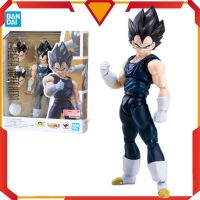 Bandai ภาพอนิเมะแท้ SHF ดราก้อนบอล Z Vegeta ซูเปอร์ฮีโร่เวอร์ชั่นละครชุดของเล่นโมเดลรูปเคลื่อนย้ายได้