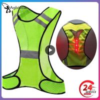 LED Reflective Vest Cycling Safety Highlight Reflective Vests Outdoor Sports Luminous High Visibility Reflective Safety Vests