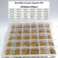 36values*100pcs =3600pcs Monolithic Ceramic Capacitor 10pF~10uF,ceramic capacitor Assorted Kit 1UF 100NF 330NF 0.1UF 102 104 105