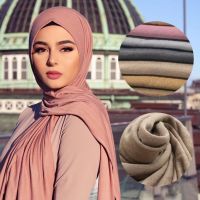 แฟชั่นคอตต้อนคุชชั่นมุสลิมผ้าพันคอHijabsยาวผ้าคลุมไหล่ธรรมดาสีนุ่มผ้าโพกหัวอิสลามผ้าคลุมศีรษะห่อแอฟริกาคาดศีรษะ170x60cm