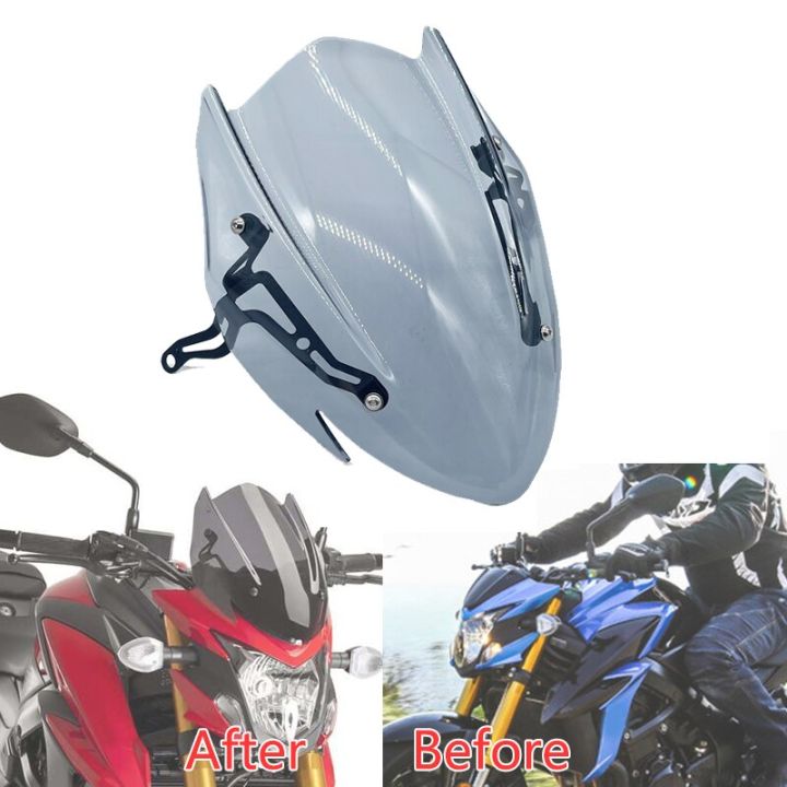 Fit For Suzuki Gsx S750 Gsxs750 2017 2020 2021 2022 Windscreen Windshield Deflector With Bracket