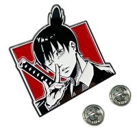 Anime Hayakawa Aki Chainsaw Man Enamel Pins Womens Brooches Japanese Manga Briefcase Badges Jewelry Accessories Gifts