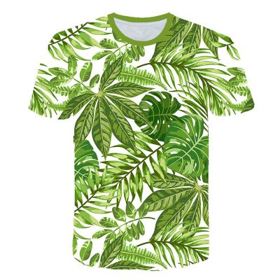 New 3D Creativity Plant Grass Fashion Mens t-shirts Summer Casual Interesting Graphic t shirts Niche Personality Print T-shirt